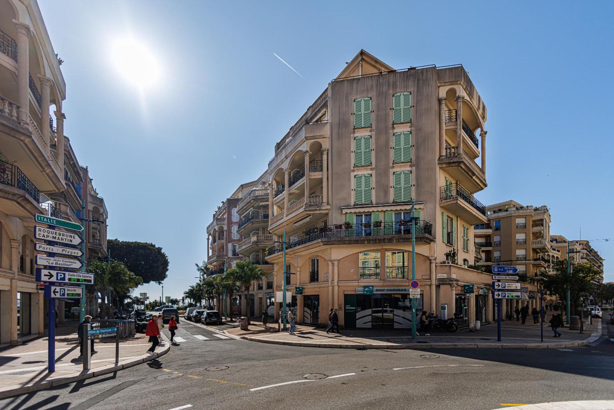 Le Victoria, Elegant T2 Au Bord Des Plages, Piscine, Sauna マントン エクステリア 写真